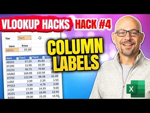 VLOOKUP Hacks: Hack #4 Column Labels