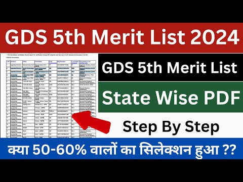 India Post GDS New Result 2024|India Post GDS 5th Merit List Released!✅ |Check Result |GDS Vacancy |