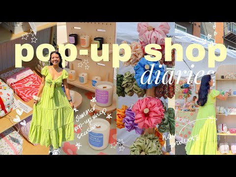 HOT summer pop-up shop vlog! // how I set up & break down my vendor booth, small business owner vlog