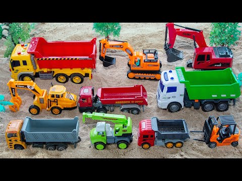 Let's load sand into the truck with an RC excavator and see what other heavy equipment has