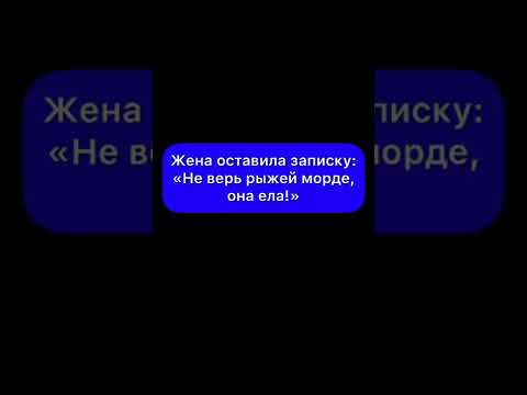 ЖЕНА ОСТАВИЛА ЗАПИСКУ: НЕ ВЕРЬ РЫЖЕЙ МОРДЕ, ОНА ЕЛА…