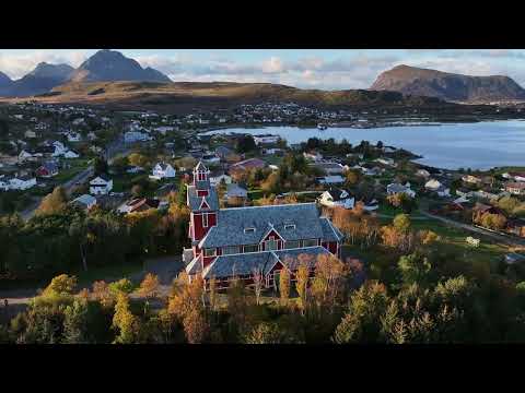 Buksnes Church ＃羅弗敦群島 ＃挪威 ＃空拍