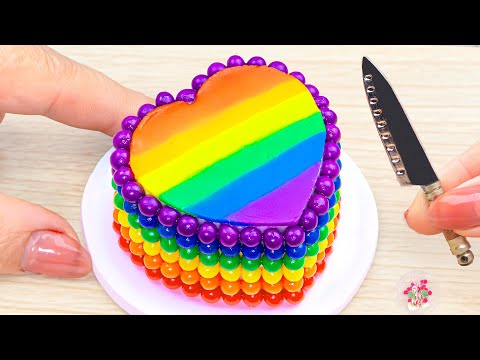 ❤️Miniature Cake Decorating ideas with Chocolate❤️Beautiful Mini Rainbow KitKat Cake Dessert Video