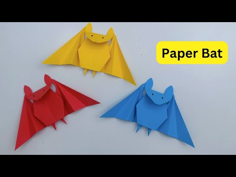 DIY How To Make Origami PAPER BAT / Paper Craft / ORIGAMI BAT For Halloween / Halloween Craft 2024