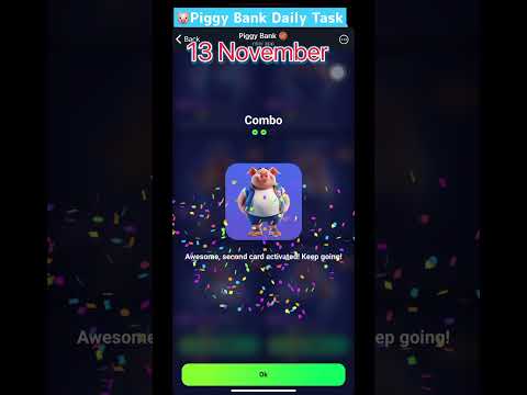 🐷Piggy Bank Daily Combo | 13 November #piggybank #daily #combo #Today #13november #telegram #game