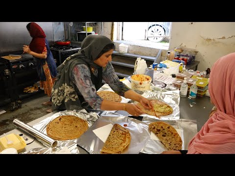 Freshly made Aloo Paratha | Cheese Paratha | Saag Paratha | "Tazza Kitchen" at Cannon Mills Market