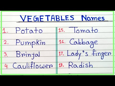 Vegetable names in English easy | Vegetable names easy learning | How to write vegetable names easy