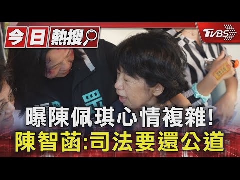 曝陳佩琪心情複雜! 陳智菡:司法要還公道｜TVBS新聞