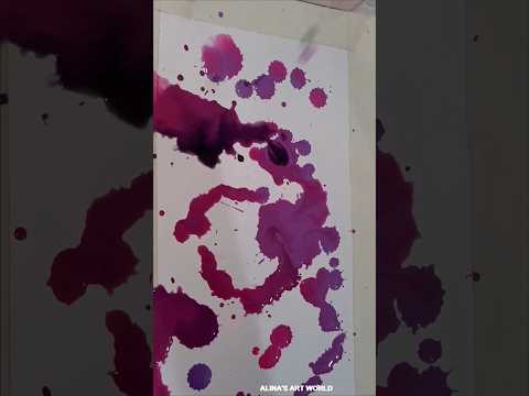 Creative drawing ideas with watercolor drops💦 Holi special painting #shorts #holi #viral