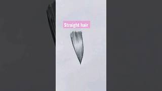 straight hair sketch #youtubeshorts #shortvideo #hairdrawingtutorial