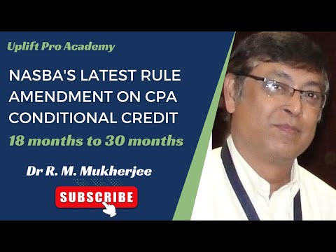 Latest announcement by NASBA regarding CPA conditional credit