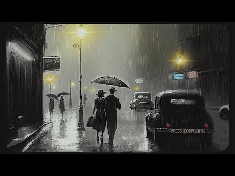 1940s You're walking in the rain with your valentine - Romantic oldies vintage music w/ rain sounds