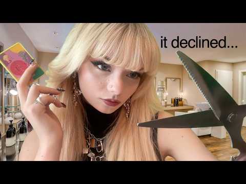 your card declines at hair salon ASMR (shaving you bald)