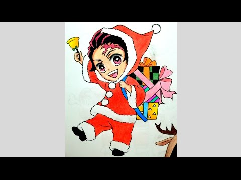 Drawing Tanjiro #shorts #short #artsyfam #anime #tanjiro #christmas #merrychristmas #trending #viral