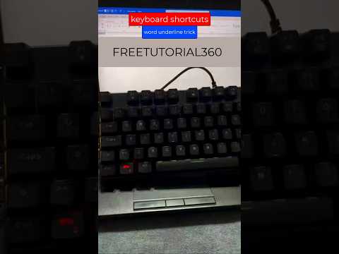 word underline keyboard shortcuts tricks #computer #windows #keyborad #trendingricks