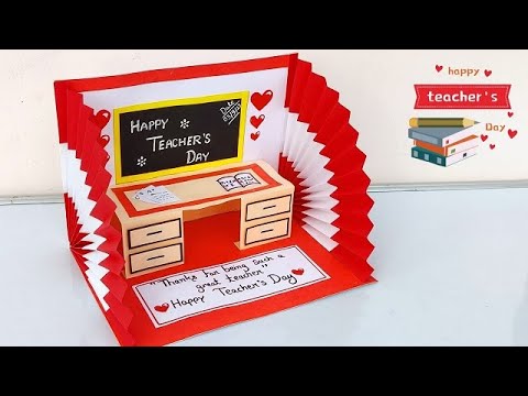 DIY Happy Teacher's day card 2023 / Teacher's day pop up card / Teacher's day card making easy