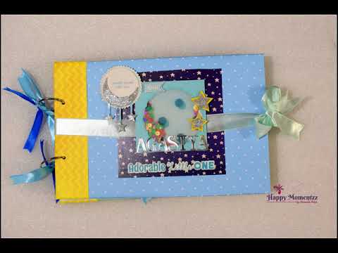 Twinkle Twinkle little star - Baby Boy First Year Scrapbook