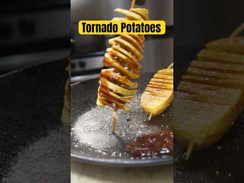 I tried making tornado potatoes @foodiechina888 #potato # #easyrecipe #quickrecipe