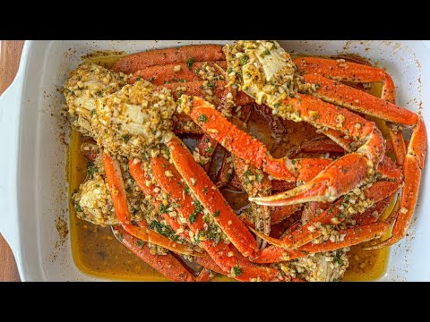 Oven Crab Legs with Lemon Garlic Butter recipe | Foil crab legs in the oven