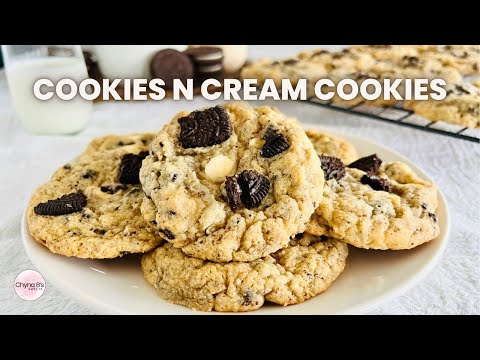 Cookies and Cream Cookie Recipe | White Chocolate Oreo Cheesecake Cookies I Easy Cookie Recipe