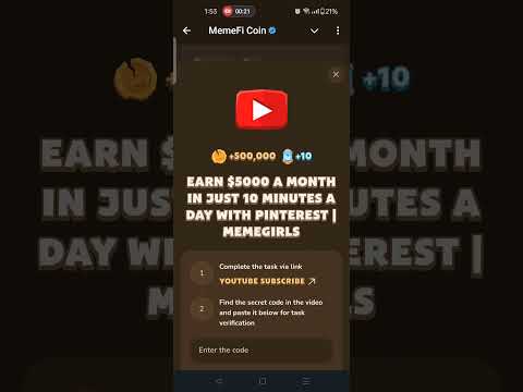 EARN $5000 A MONTH IN JUST 10 MINUTES A DAY WITH PINTEREST IMEMEGIRLS |Memefi New Video Code |MEMIFI