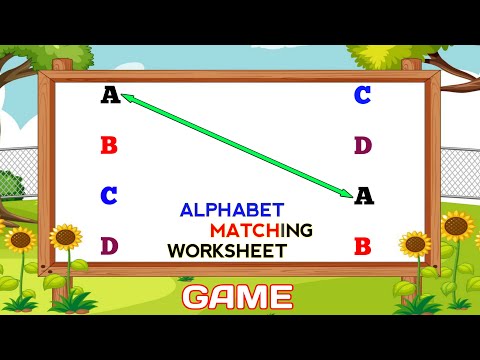 Alphabets matching worksheets | matching the letters with alphabet | lkg ukg matching worksheets