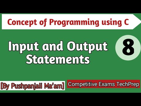 Lec - 2.4 I/O Statements in C in Hindi