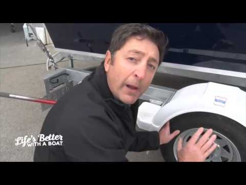 Performing a safety check on trailer bearings with Theo Rozakis of MY Marine