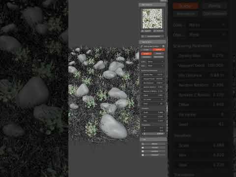 Making Grass Scatter Detailed In Blender #shorts #blender #3d #b3d