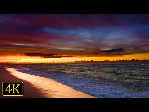 10 Hours Relaxing Ocean Sounds for Deep Sleep | Fall Asleep on the Beach with Soothing Ocean Waves