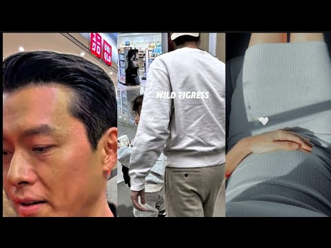 AFTER PREGNANCY RUMORS,HYUN BIN LOOKING FOR BABY CLOTHES (BABY GIRL) HE SPOTTED AT SHOPPING MALL!