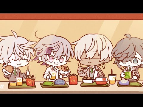 マックを食べるループアニメ【くろなんマック】