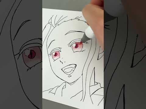 Drawing NEZUKO || Kimetsu no Yaiba /Demon Slayer #nezuko #shorts #demonslayer