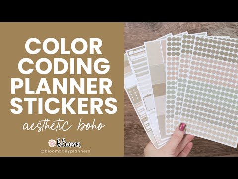 Aesthetic Boho Color Coding Sticker Pack - bloom Daily Planners ®