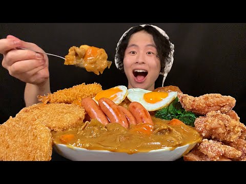 ASMR Curry rice filled with dreams‼️【eating sound/mukbang】