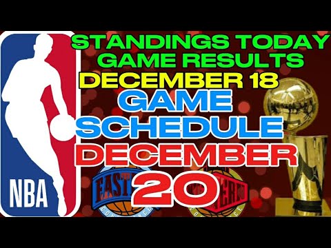 NBA TEAM STANDINGS TODAY | NBA GAME RESULTS DECEMBER 18,2024 | NBA GAME SCHEDULE DECEMBER 20,2024