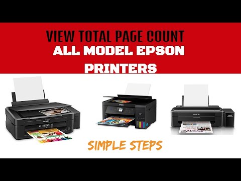 How To Check Total Print Count, Total Page Count in Epson All Model Printers