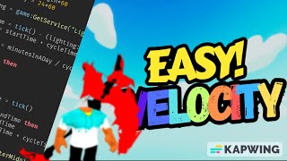 😱🤯How To Use VELOCITY EASY! | ROBLOX Studio🥶🛠️