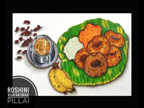 Medu vada with chutney, Elaichi banana and filter coffee in a steel glass.