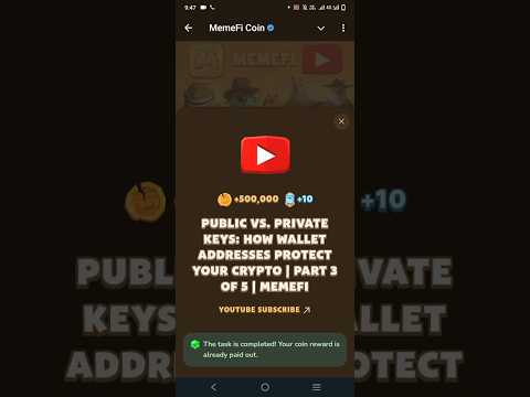 Public vs. Private keys: How Wallet address protect your crypto! | Memefi video code