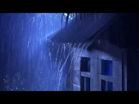 Rain on the Roof - 99% の人はすぐに眠りにつくでしょう 屋根に激しい雨と雷が鳴り響きます