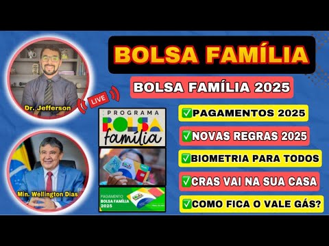 BOLSA FAMÍLIA 2025: MINISTRO VAI PASSAR TODOS OS DETALHES! VALORES, NOVAS REGRAS E AUXÍLIO GÁS 2025