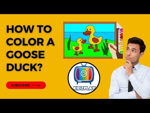 How to color a Goose Duck easy🎨 || coloring tutorial for kids || Kids coloring book