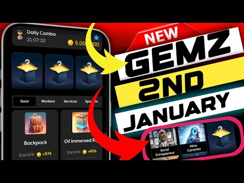 gemz daily combo today 2 January | 2 January gemz daily CODE combo today | gemz daily combo #gemz