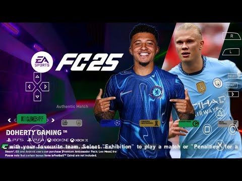 EA SPORTS FC 25 PPSSPP MOD ENGLISH VERSION LATEST UPDATE PES 2025 PSP CAMERA PS5