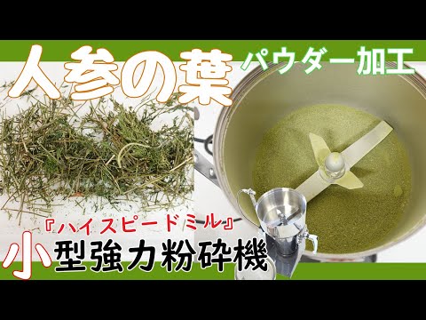 【廃棄野菜を有効活用】人参の葉をパウダー加工（ハイスピードミル）