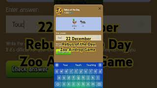 22 December Rebus of the Day Zoo Airdrop Game #rebus #zoo #airdrop #game #feeds