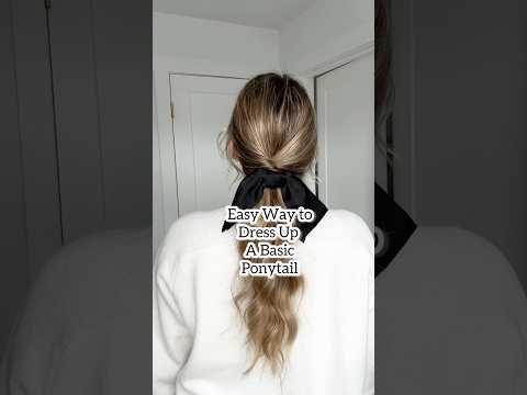 Easy Way to Dress Up A Basic Ponytail #hairshorts #shortsvideo #shortshair