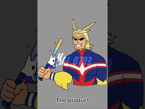 I drew All Might with the unicorn sword from Roblox - #allmight #mha #anime #funny #fanart