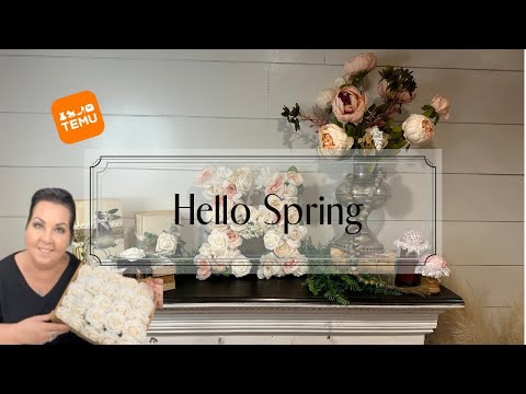 🦋 HELLO SPRING🌺GORGEOUS SPRING DECOR using TEMU craft supplies!! 🦋 Budget DIYs